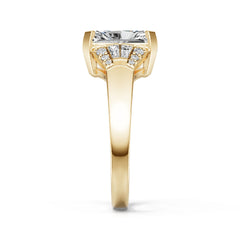 18K Gold Semi Mount Ring Setting Emerald Em 11x9mm Diamond Accent Syz Jewelry