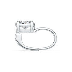 Platinum Semi Mount Earrings Setting Oval OV 7X5mm DHJ