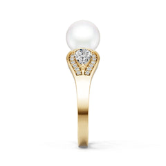 18K Gold Semi Mount Ring Setting Round Ro 9x9mm Diamond Accent Syz Jewelry