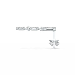 14K Gold Semi Mount Earrings Setting Round RD 1.1mm Diamond Accent DHJ
