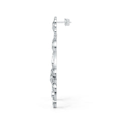 Platinum Semi Mount Earrings Setting Round Ro 6x6mm Syz Jewelry