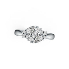 18K Gold Semi Mount Ring Setting Pear PE 6X4mm Diamond Accent DHJ
