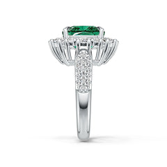 Sterling Silver Semi Mount Ring Setting Cushion CU 10x10mm Halo Syzjewelry