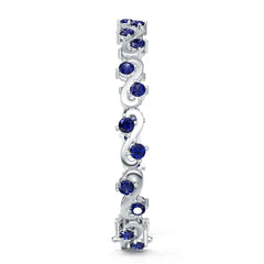 Sterling Silver Semi Mount Bracelet Setting Round RD 4x4mm w/ Accent Syzjewelry