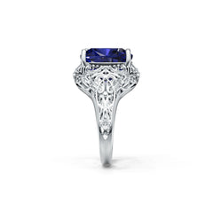 Sterling Silver Semi Mount Ring Setting Cushion CU 14x14mm Art Deco Syzjewelry