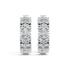 14K Gold Semi Mount Earrings Setting Oval OV 5X3mm Diamond Accent DHJ