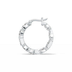 Sterling Silver Semi Mount Earrings Setting Emerald OCT 6X4mm PE 6X4mm OV 6X4mm DHJ