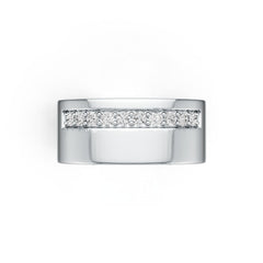 14K Gold Ring with or Moissanite Wedding Band Men's Ring Diamond Accent DHJ