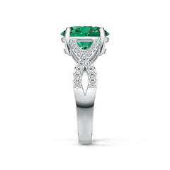 Sterling Silver Semi Mount Ring Setting Oval OV 10X8mm Twisted Band Syzjewelry