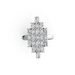 18K Gold Semi Mount Ring Setting Oval OV 5x3mm Diamond Accent DHJ