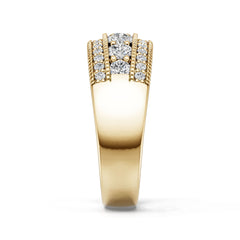 18K Gold Semi Mount Ring Setting Round Ro 6x6mm Diamond Accent Syz Jewelry