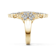 14K Gold Semi Mount Ring Setting Round Ro 6x6mm Diamond Accent Syz Jewelry