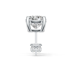 Sterling Silver Semi Mount Earrings Setting Round RD 8x8mm Simple Stud DHJ