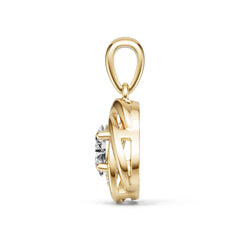14K Gold Semi Mount Pendant Setting Oval Ov 5x4mm Diamond Accent Syz Jewelry
