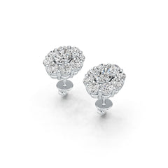 14K Gold Semi Mount Earrings Setting Oval OV 6X4mm Diamond Accent DHJ