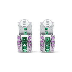 Sterling Silver Semi Mount Earrings Setting Princess SQ 3X3mm DHJ