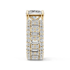 Platinum Semi Mount Ring Setting Round Ro 10x10mm Diamond Accent Syz Jewelry