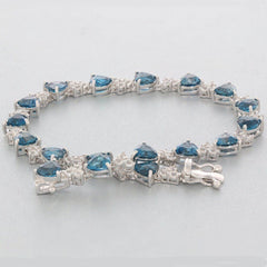 10K Gold Semi Mount Bracelet Setting Trillion TRI 5x5mm Moissanite Accent Syzjewelry