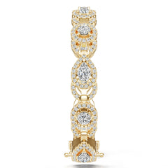 Platinum Semi Mount Bracelet Setting Pear Pe 7x5mm Diamond Accent Syz Jewelry