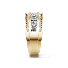 14K Gold Semi Mount Ring Setting Princess Pr 3x3mm Diamond Accent Syz Jewelry