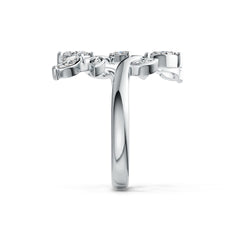 Sterling Silver Semi Mount Ring Setting Marquise MQ 5x2.5mm Leaves Syzjewelry
