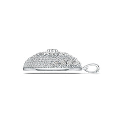 10K Gold Semi Mount Pendant Setting Pear PE 5X3mm Moissanite Accent DHJ