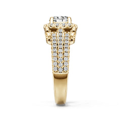 18K Gold Semi Mount Ring Setting Round Ro 6x6mm Syz Jewelry