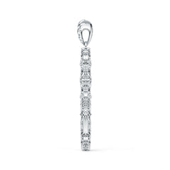 18K Gold Semi Mount Pendant Setting Round Ro Syz Jewelry