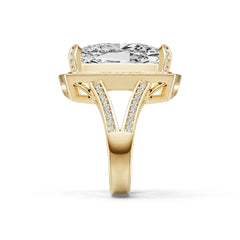 Platinum Semi Mount Ring Setting Cushion Cu 18x13mm Diamond Accent Syz Jewelry