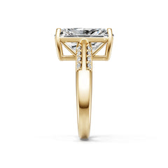 10K Gold Semi Mount Ring Setting Emerald Em 14x10mm Moissanite Accent Syz Jewelry