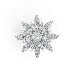 18K Gold Semi Mount Ring Setting Marquise MQ 6X3mm Diamond Accent DHJ
