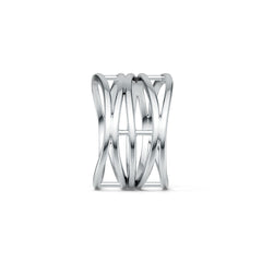 Sterling Silver Multi-Row Wave Ring DHJ