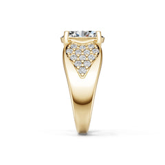18K Gold Semi Mount Ring Setting Oval Ov 10x8mm Diamond Accent Syz Jewelry