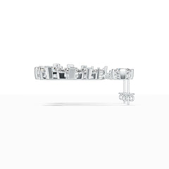 10K Gold Semi Mount Earrings Setting Oval OV 9X7mm PE 6X4mm Moissanite Accent DHJ