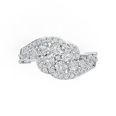 14K Gold Semi Mount Ring Setting Round RD 3.5mm Diamond Accent DHJ
