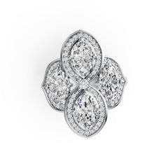 10K Gold Semi Mount Ring Setting Oval OV 7X5mm Moissanite Accent DHJ