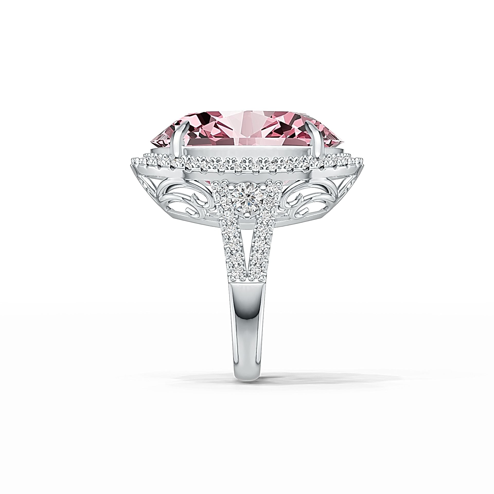 Sterling Silver Semi Mount Ring Setting Oval OV 24x19mm DHJ