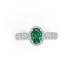 18K Gold Semi Mount Ring Setting Oval OV 8X6mm Diamond Accent DHJ