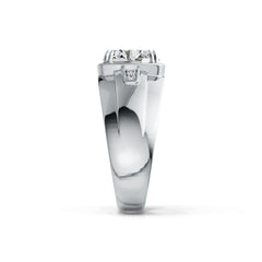 Men's Sterling Silver Semi Mount Ring Setting Oval OV 10X8mm Double Prongs DHJ