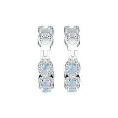 10K Gold Semi Mount Earrings Setting Oval OV 4X3mm Moissanite Accent DHJ