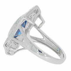 14K Gold Semi Mount Ring Setting Oval OV 10x8mm No Rhodium White Topa Diamond Accent Syzjewelry