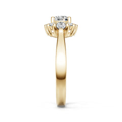 Platinum Semi Mount Ring Setting Round Ro 5x3mm Diamond Accent Syz Jewelry