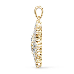 18K Gold Semi Mount Pendant Setting Pear Pe 4x3mm Diamond Accent Syz Jewelry