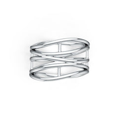 14K Gold Multi-Row Wave Ring DHJ