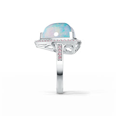 Sterling Silver Semi Mount Ring Setting Trillion TRI 16.6X16MM DHJ