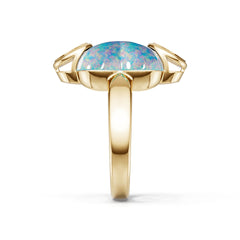 14K Gold Semi Mount Ring Setting Round Ro 14x13mm Syz Jewelry