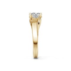18K Gold Semi Mount Ring Setting Round Ro 5x5mm Diamond Accent Syz Jewelry