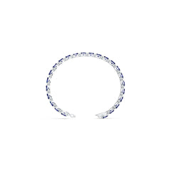 Platinum Semi Mount Tennis Bracelet Setting Oval OV 7X5mm Cabochon DHJ
