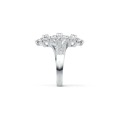 Sterling Silver Semi Mount Ring Setting Oval OV 5X4mm with White Topaz - Syzjewelry