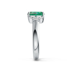 Sterling Silver Semi Mount Ring Setting Emerald OCT 8X6mm DHJ